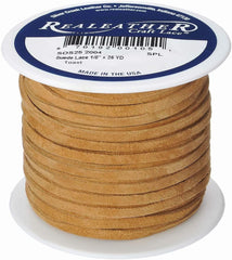 Realeather Suede Lace, 1/8" x 25 yd, Multicolors Available