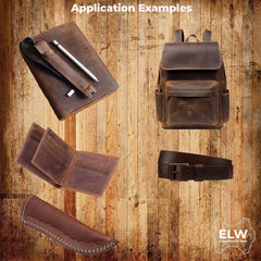 Import Tooling Full Grain Cowhide Leather 5/6 oz (2mm) Medium BROWN