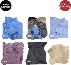 2-3 oz (.8-1.2 mm) Leather Scraps | 1-100 LBS Genuine Cowhide Full Grain Leather Remnants for Crafts, Leather Material Supplies, Pieces, Upholstery, Garments, Furniture, Accessories