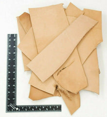 6 LB Vegetable Tan Tooling Cowhide Leather Scraps - HEAVY WEIGHT (7oz-12oz)