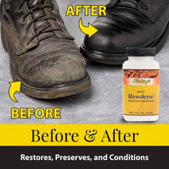 Fiebing's Acrylic Resolene (Neutral 2 Pack, 4 oz Each) - Protective Acrylic Leather Finisher - Glossy Top Coat for Dyed & Polished Leathercraft - Flexible, Durable, Water Resistant for Boots, Couch