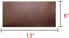 5/6 oz (2.0mm) Full Grain Leather 12"x6" Set of 2 Tooling Crafts Cowhide - Brown