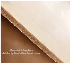 Veg Tan Full Grain Leather 13/15 Oz. (5.2-6mm) Heavy Thickness Pre-Cut 6" to 48" Sizes Natural Cowhide Skirting Tooling Leather Crafts Projects Repair Molding