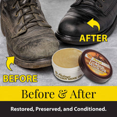 Fiebing's Golden Mink Oil for Leather Boots (2 Pack, 6 oz Each) - Leather Cleaner & Conditioner - Waterproof, Preserve, Soften All Smooth Leathercraft & Vinyl - Prevents Salt Stains On Couch, Purse