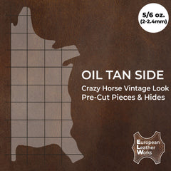 5-6 oz (2-2.4mm) Sable Brown Cowhide Leather - Full Grain - Pre-Cut Sizes & Hides