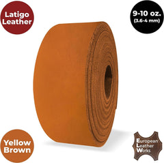 ELW 9-10 oz (3.6-4mm) Latigo Leather Belt Grade Straps & Strips | Size: 8"x60" (20.32 x 152cm) | Forest Green | Full Grain Cowhide, Heavy Duty Holsters, Sheathes, Saddle, Guitar Straps, DIY Crafts
