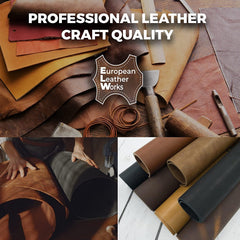 ELW Genuine American Leather Bison 8-9 oz (3.2-3.4mm) Pre-Cut - 4 to 23 SQ FT -Full Grain Leather Bison Hide DIY Craft Projects, Bag, Chap, Motorcycle, Clothing, Jewelry, Moccasins