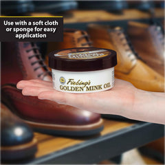 Fiebing's Golden Mink Oil for Leather Boots (2 Pack, 6 oz Each) - Leather Cleaner & Conditioner - Waterproof, Preserve, Soften All Smooth Leathercraft & Vinyl - Prevents Salt Stains On Couch, Purse