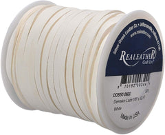 Realeather Deerskin Leather Lace | Size 1/8" x 50' (3.2mm x 15.24m) | 2/3 oz Thickness (.8-1.2mm)