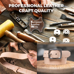 9-10 oz. (3.4-4 mm) ELW Leather Blank Belt & Straps - Cowhide Vegetable Tanned 40" to 84" Lengths