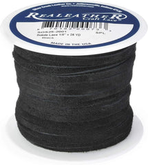Realeather Suede Lace, 1/8" x 25 yd, Multicolors Available