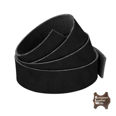Black 5/6 oz. (2mm) Tooling Leather Belt/Strip/Straps 1/2"-4" Wide, 84" Length, Natural Cowhide Leathercraft Projects