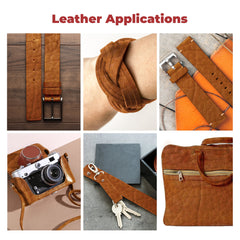 ELW Genuine American Leather Bison 8-9 oz (3.2-3.4mm) Thickness 60" Length Straps, Belts, Strips Full Grain Hide DIY Craft Projects, Bag, Chap, Moccasins, Jewelry, Wrapping - elwshop.com