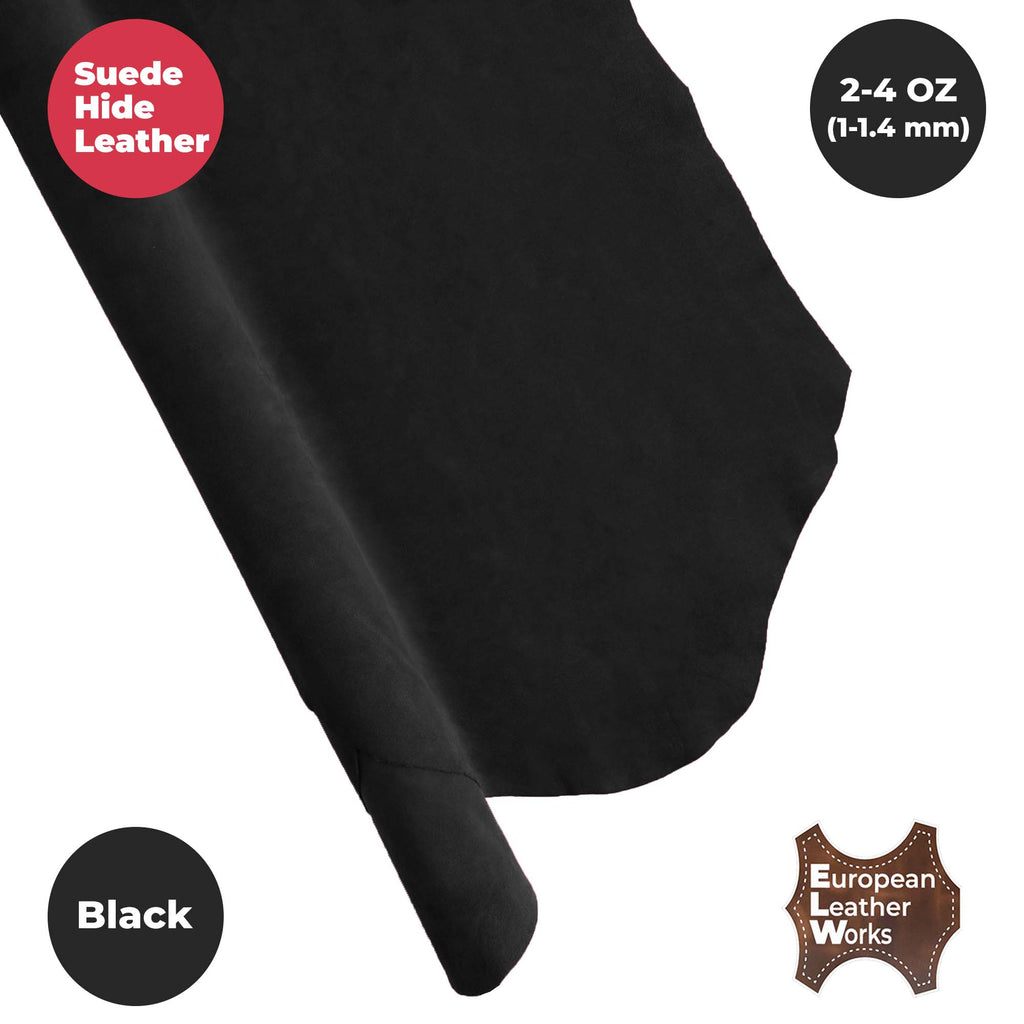 Suede Leather 2-4 oz (1-1.6mm) A/B Grade Chap Split Leather Cowhides | Pre-Cut Hides | USA Made