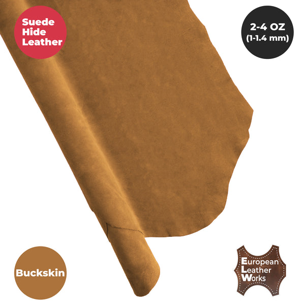 Suede Leather 2-4 oz (1-1.6mm) A/B Grade Chap Split Leather Cowhides | Pre-Cut Hides | USA Made