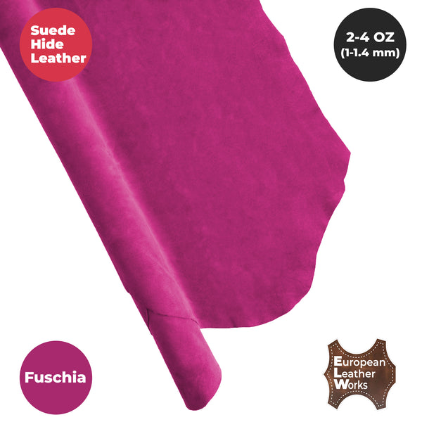 Suede Leather 2-4 oz (1-1.6mm) A/B Grade Chap Split Leather Cowhides | Pre-Cut Hides | USA Made