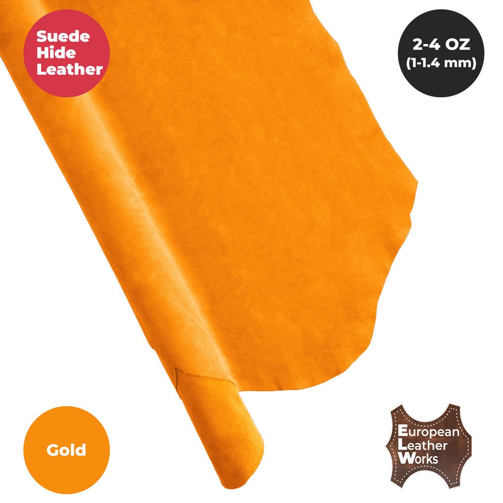 Suede Leather 2-4 oz (1-1.6mm) A/B Grade Chap Split Leather Cowhides | Pre-Cut Hides | USA Made