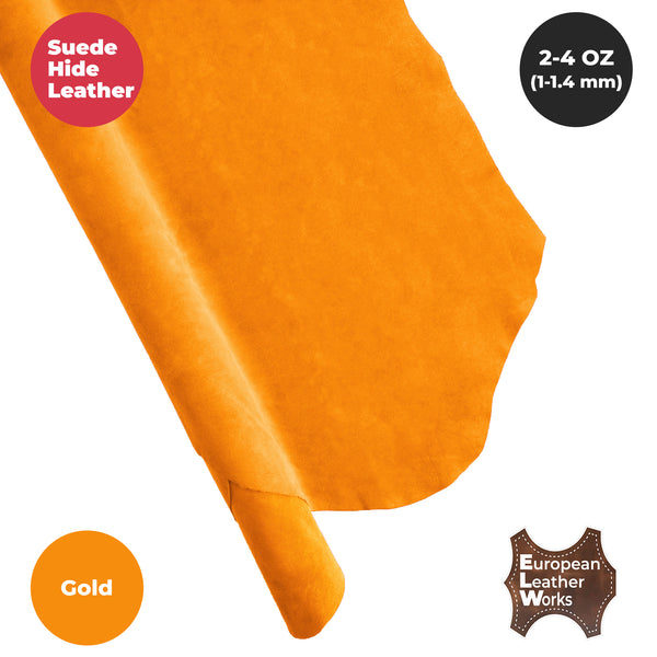 Suede Leather 2-4 oz (1-1.6mm) A/B Grade Chap Split Leather Cowhides | Pre-Cut Hides | USA Made