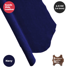 Suede Leather 4-5 oz (1.6-2mm) A/B Grade Chap Split Leather Cowhide | Pre-Cut Hides | USA Made