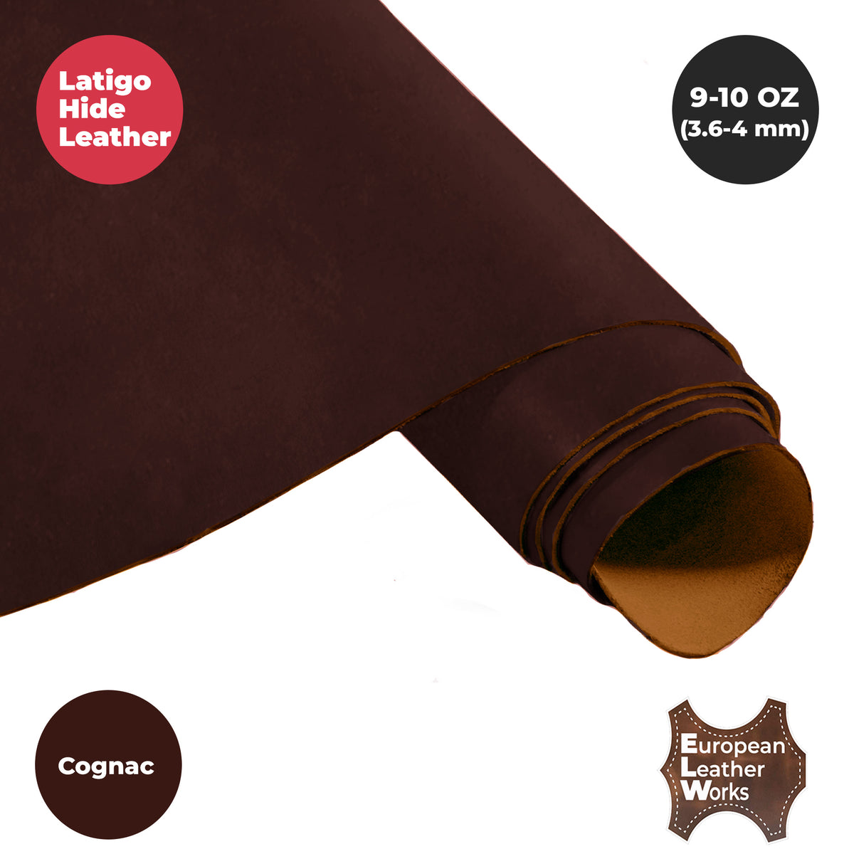 9-10 oz (3.6-4.0mm) Craftsmen Grade Latigo Leather Pre-Cut Sizes - SALE