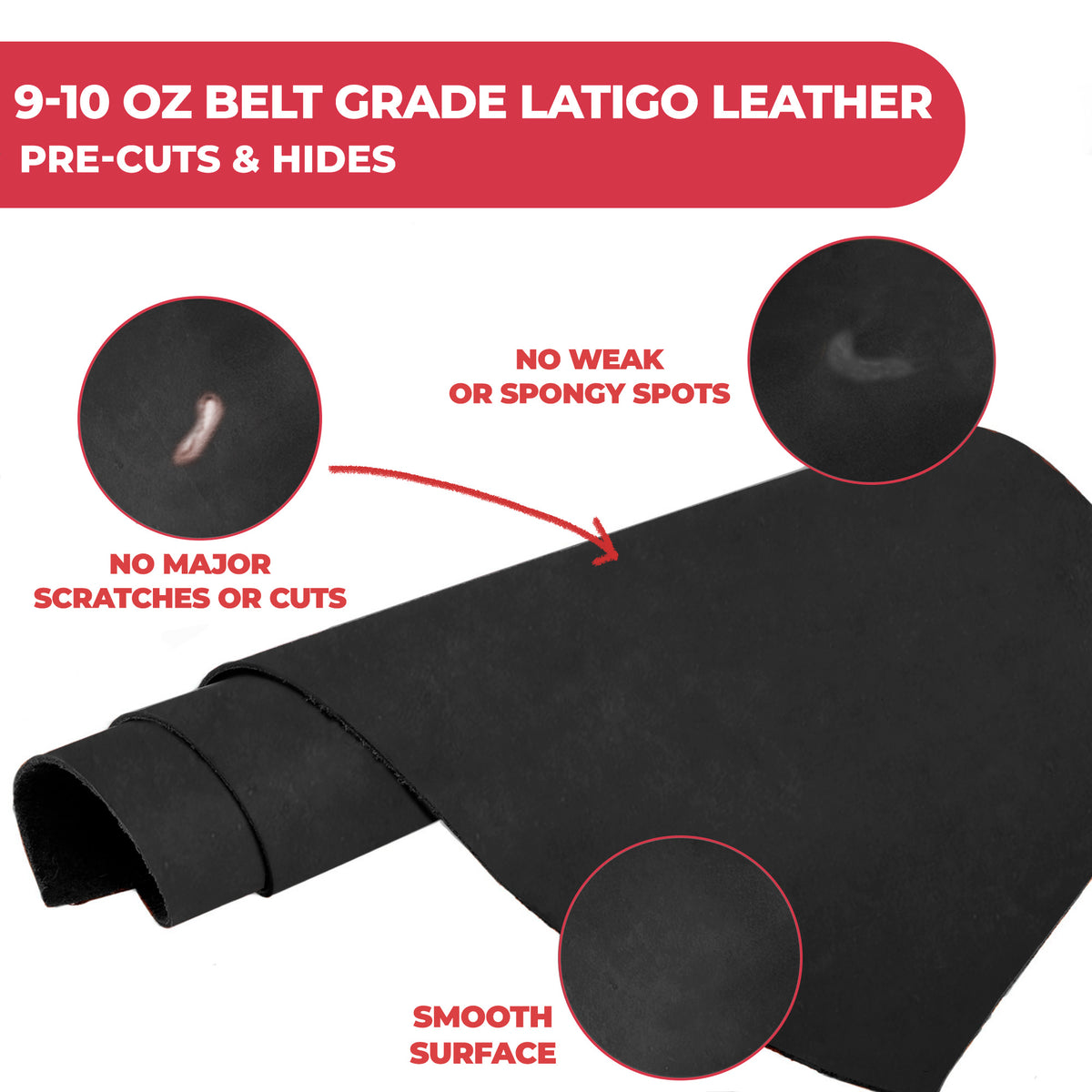 9-10 oz (3.6-4.0mm) Craftsmen Grade Latigo Leather Pre-Cut Sizes - SALE