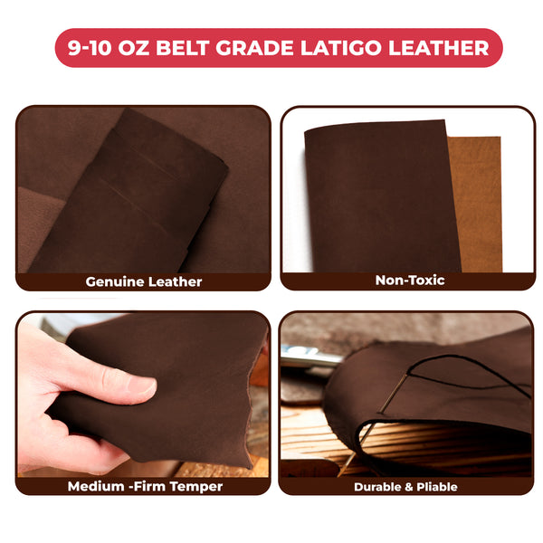 9-10 oz (3.6-4.0mm) Craftsmen Grade Latigo Leather Pre-Cut Sizes - SALE