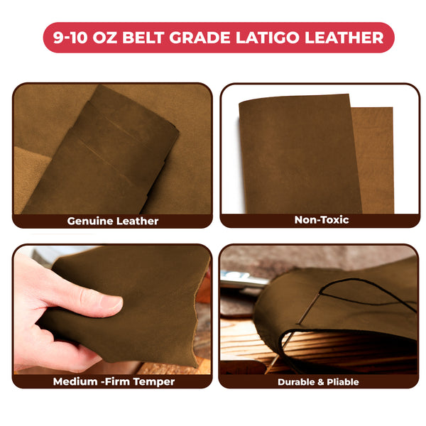 9-10 oz (3.6-4.0mm) Craftsmen Grade Latigo Leather Pre-Cut Sizes - SALE