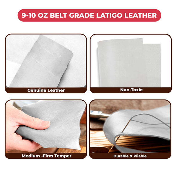 9-10 oz (3.6-4.0mm) Craftsmen Grade Latigo Leather Pre-Cut Sizes