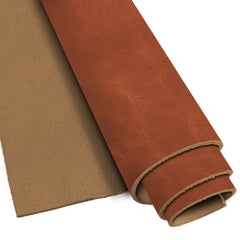 Buffalo Leather Hide 5-6 oz (2-2.4mm) Pre-Cut Craft Leather Sheets | Full Grain Genuine Leather for Crafting Supplies