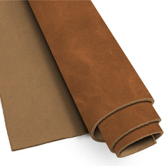 Buffalo Leather Hide 5-6 oz (2-2.4mm) Pre-Cut Craft Leather Sheets | Full Grain Genuine Leather for Crafting Supplies