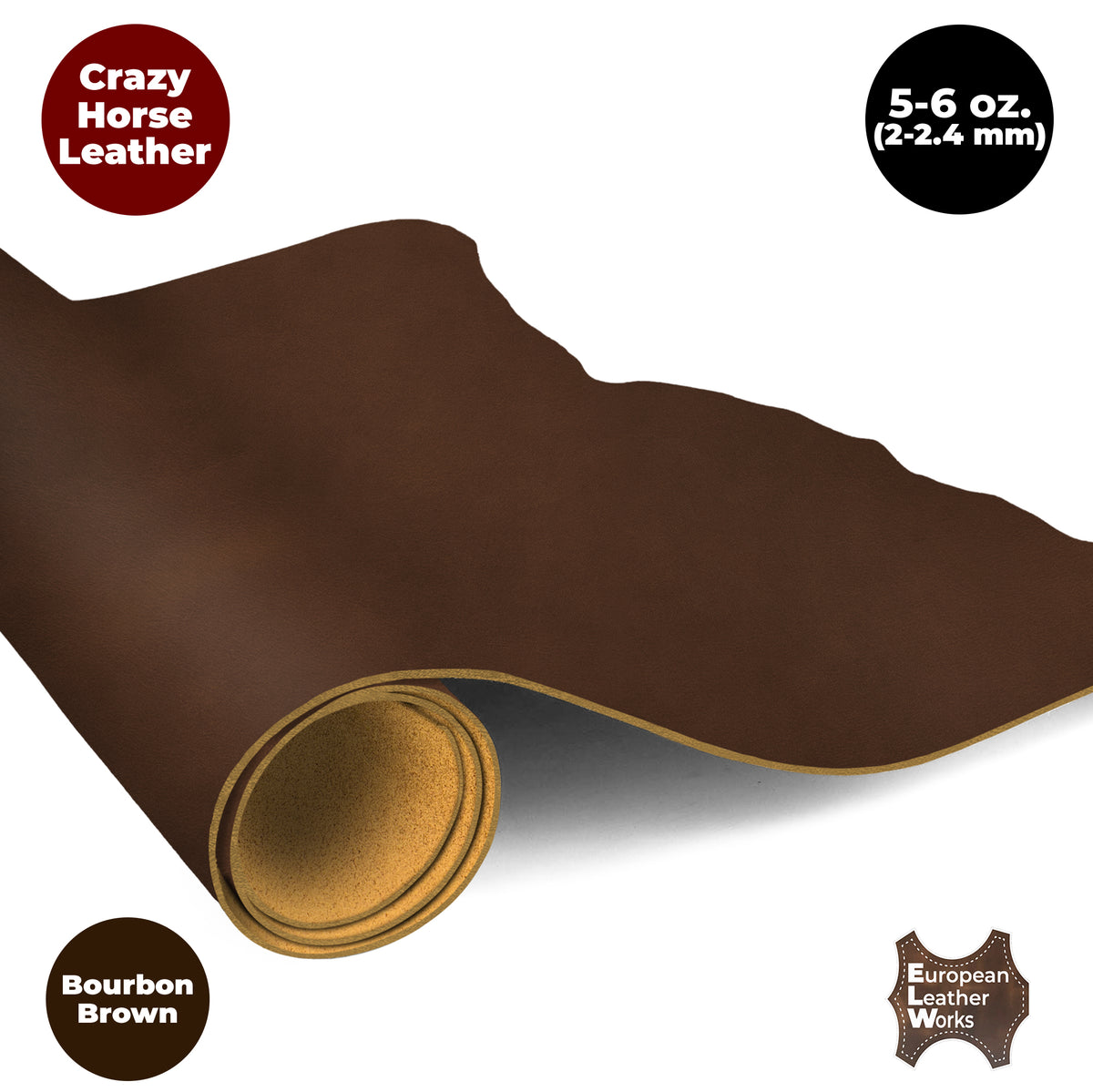 5-6 OZ (2-2.4mm) Leather Oil Tanned Pre-Cuts