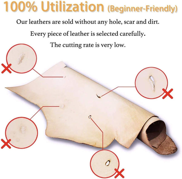 Veg Tan Full Grain Tooling Leather 3/4 oz to 13/15 oz (1mm-6mm) Weight Pre-Cut Squares 6" to 48" Leathercraft, Stamping, Engraving, Molding, Dyeing