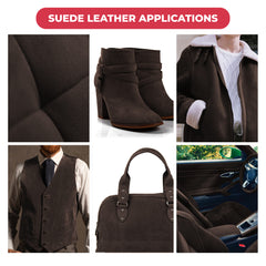 ELW Chap Splits Suede 4-5 oz (1.6-2mm) Pre-Cut Piece - Split Leather Cowhide - Prime AB Grade Quality - Perfect For Auto, Garments, Chaps, Bags, Vest, Aprons, Saddles, Moccasins