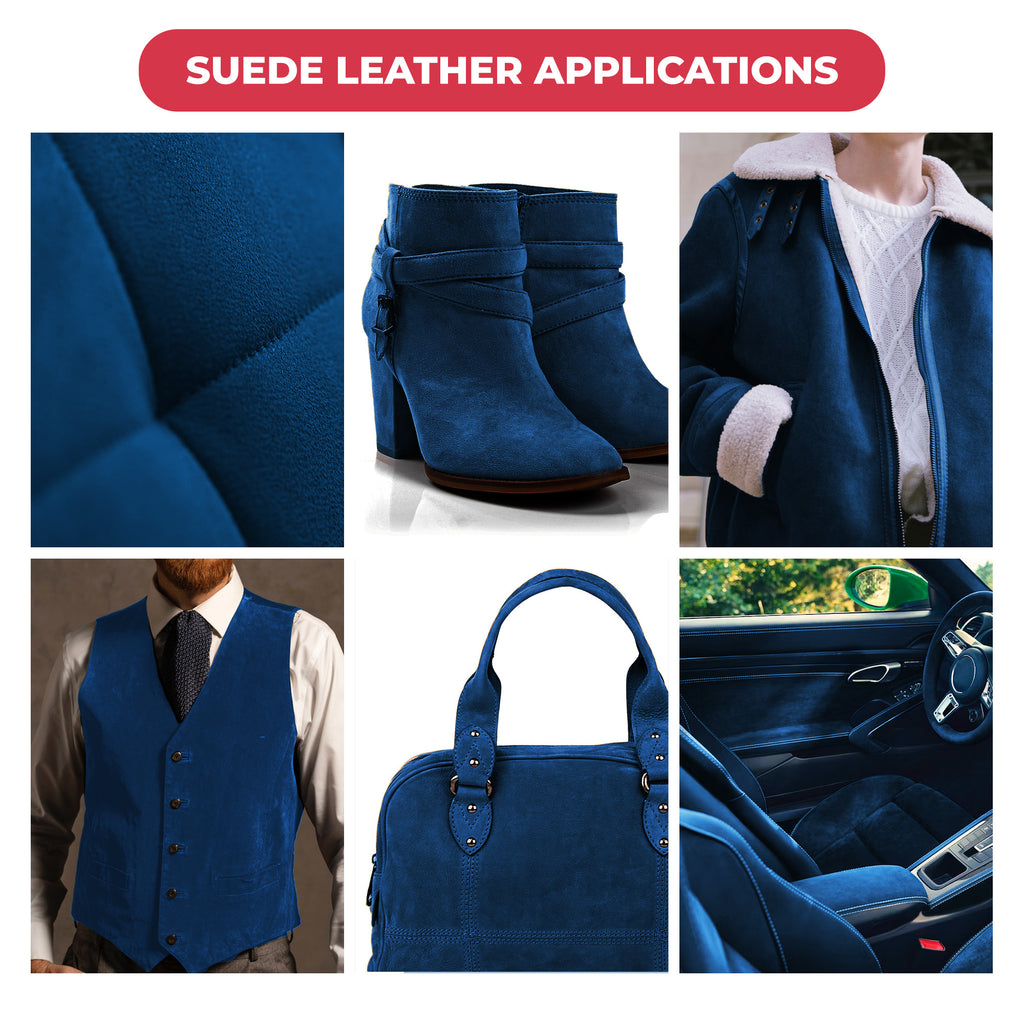 Suede Leather 2-4 oz (1-1.6mm) A/B Grade Chap Split Leather Cowhides | Pre-Cut Hides | USA Made