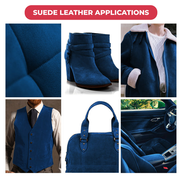 Suede Leather 2-4 oz (1-1.6mm) A/B Grade Chap Split Leather Cowhides | Pre-Cut Hides | USA Made