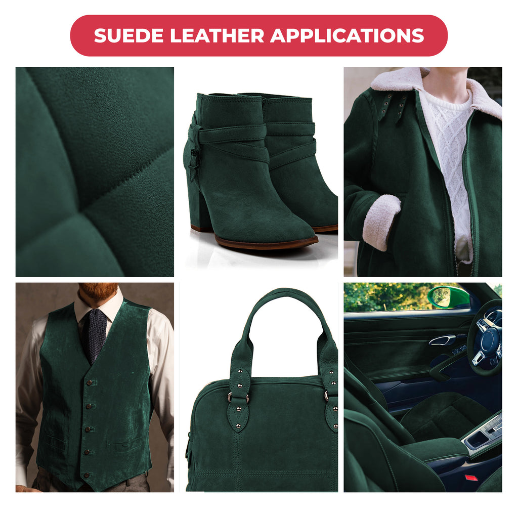 Suede Leather 2-4 oz (1-1.6mm) A/B Grade Chap Split Leather Cowhides | Pre-Cut Hides | USA Made