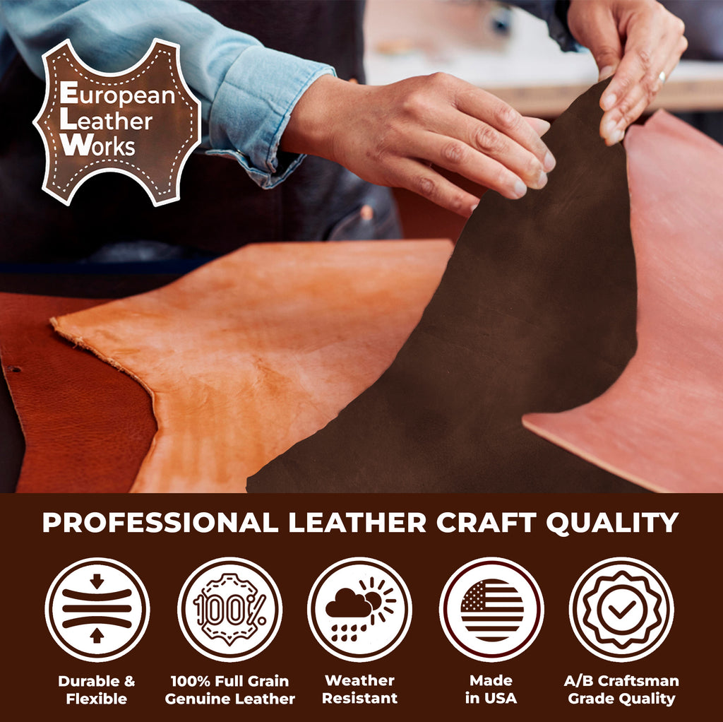 9-10 oz (3.6-4.0mm) Craftsmen Grade Latigo Leather Pre-Cut Sizes - SALE