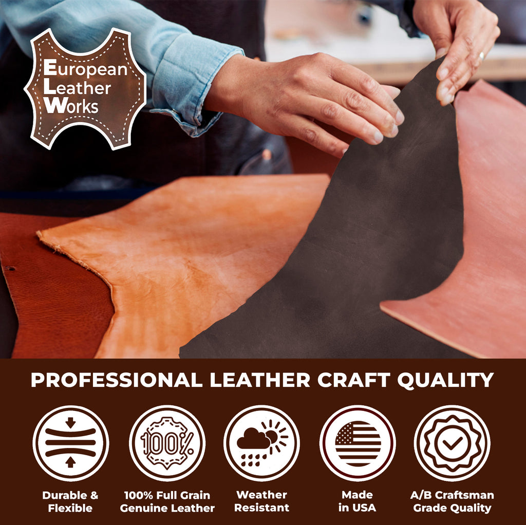 9-10 oz (3.6-4.0mm) Craftsmen Grade Latigo Leather Pre-Cut Sizes - SALE