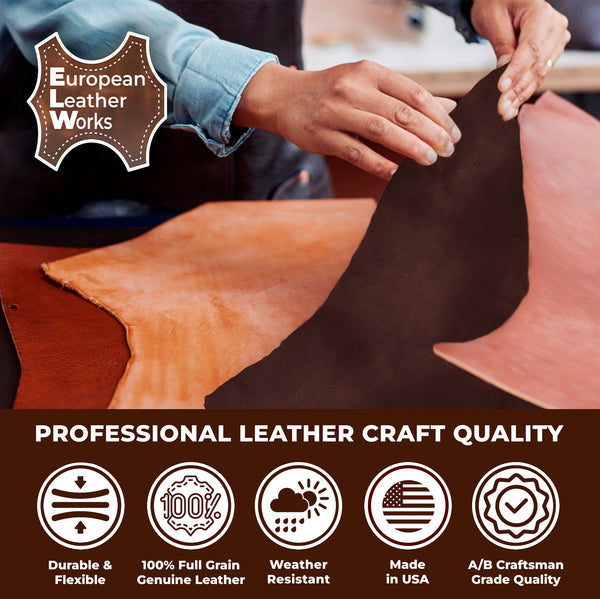 9-10 oz (3.6-4.0mm) Craftsmen Grade Latigo Leather Pre-Cut Sizes - SALE