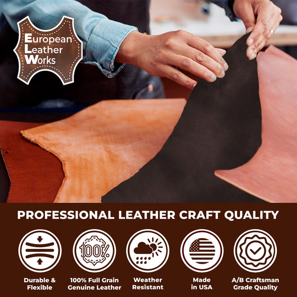 9-10 oz (3.6-4.0mm) Craftsmen Grade Latigo Leather Pre-Cut Sizes - SALE