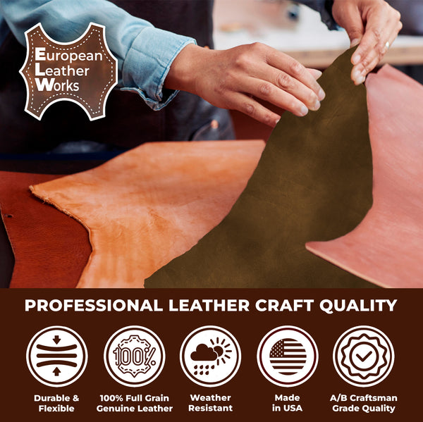 9-10 oz (3.6-4.0mm) Craftsmen Grade Latigo Leather Pre-Cut Sizes - SALE