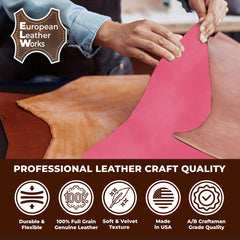 Suede Leather 2-4 oz (1-1.6mm) A/B Grade Chap Split Leather Cowhide | Pre-Cut Hides | USA Made