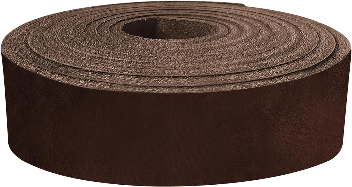 ELW Latigo Leather 5-6 oz. (2-2.4mm) Straps, Belts, Strips 50" Length Full Grain Leather Cowhide DIY Arts & Craft Projects, Clothing, Jewelry, Wrapping