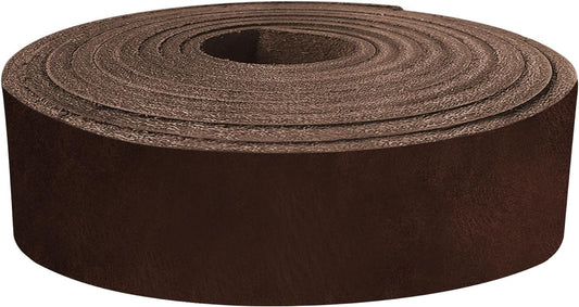 ELW Latigo Leather 5-6 oz. (2-2.4mm) Straps, Belts, Strips 84" Length Full Grain Leather Cowhide DIY Arts & Craft Projects, Clothing, Jewelry, Wrapping