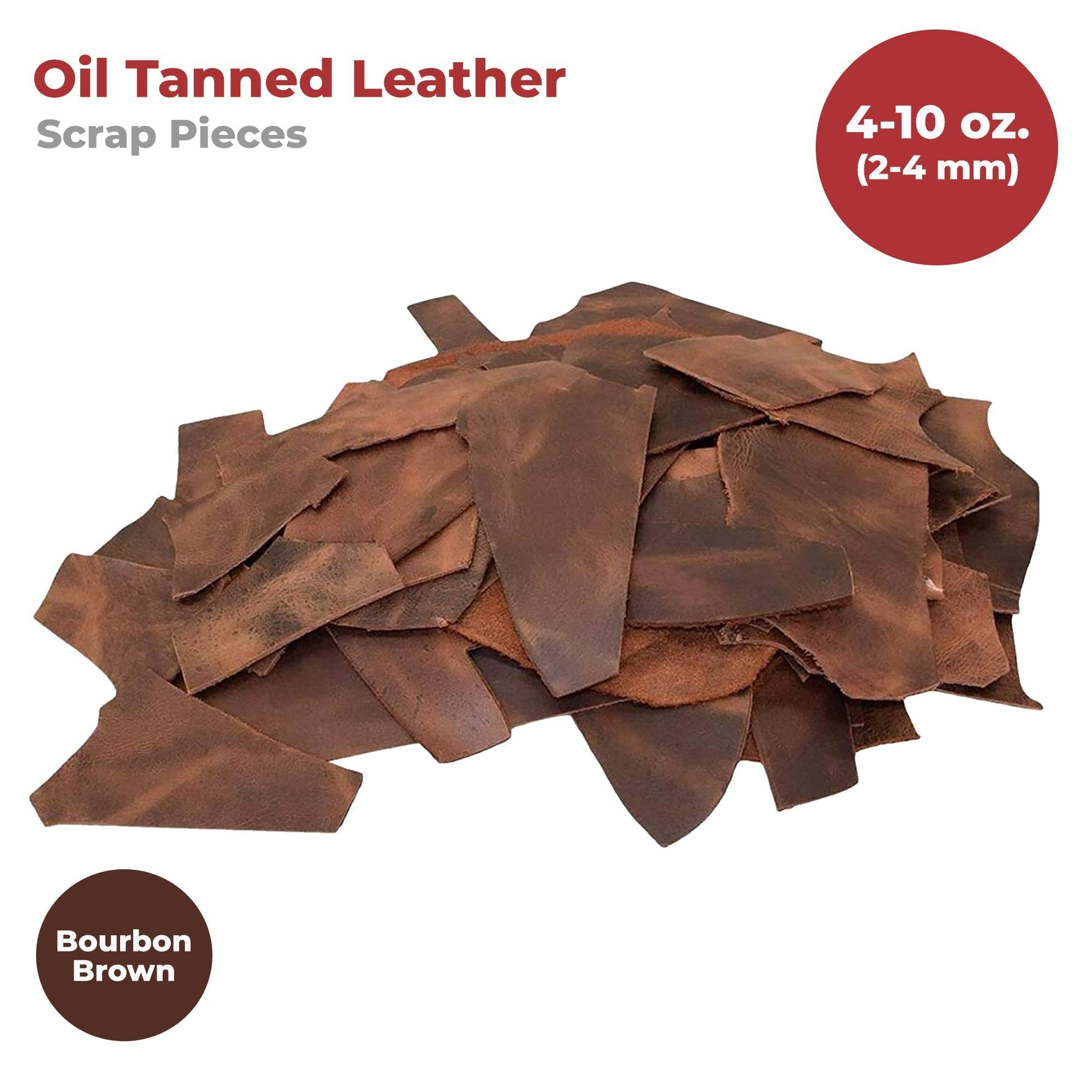 ELW Leather Scraps | Size: 25-50 LB | Genuine Cowhide Leather Remnants for Crafting, Ideal for DIY Leatherworking Projects Tooling, Holsters, Carving, Embossing, Stamping