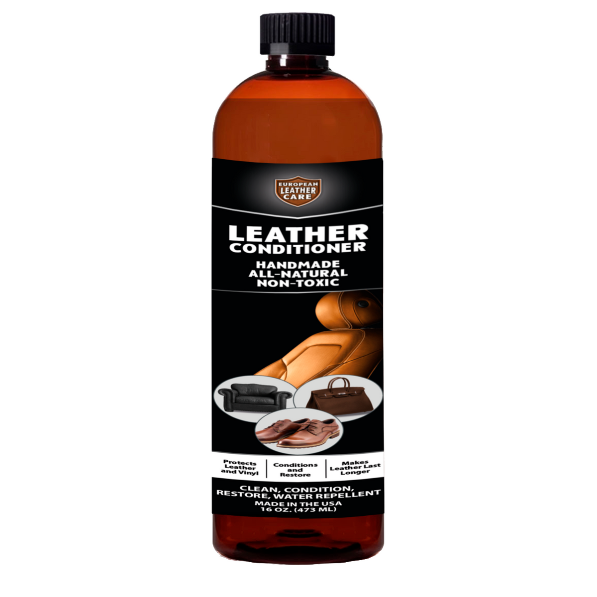 Leather Conditioner - All Natural Non Toxic Ingredients -  European Leather Care - Made in USA