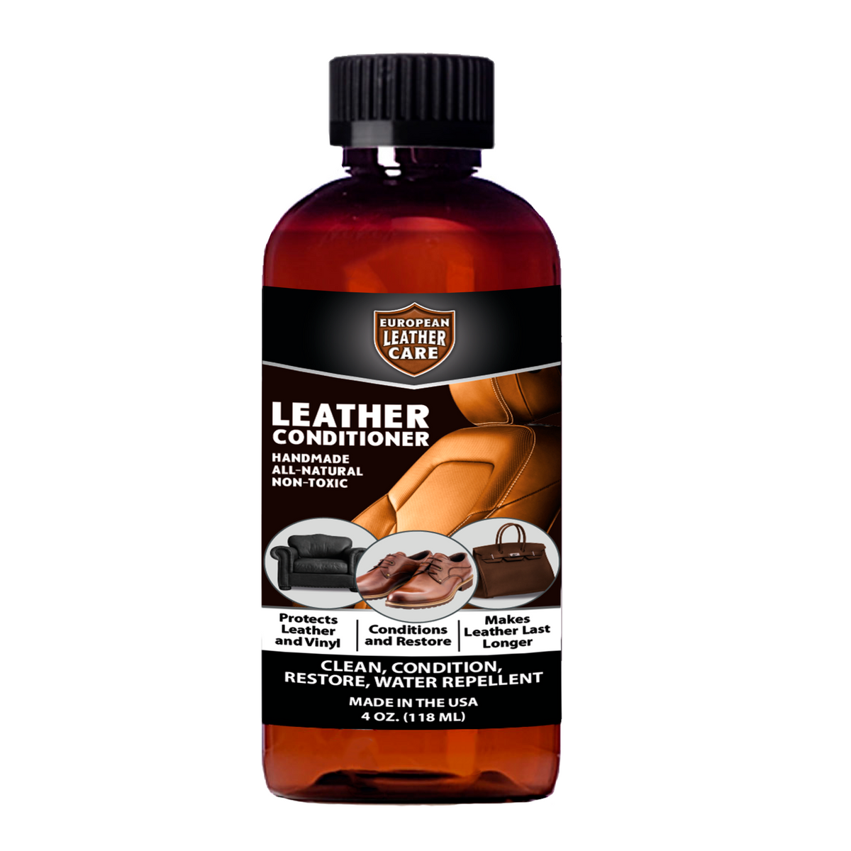 European Leather Care Leather Conditioner for Leather Couch, Furniture, Shoe, Leather Jacket, Purse, Boot Cleaner, Leather Conditioner Car Leather Cleaner Leather Repair Restorer All Natural USA