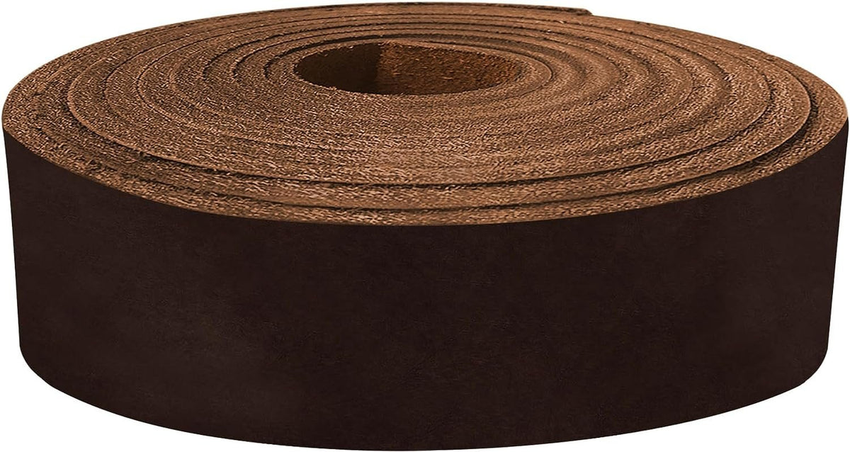 ELW 9-10 oz (3.6-4mm) Latigo Leather Straps Belt Grade 84" Cowhide Strips Heavy Duty Holsters, Sheathes, Harness, Saddle, Armor, Collars
