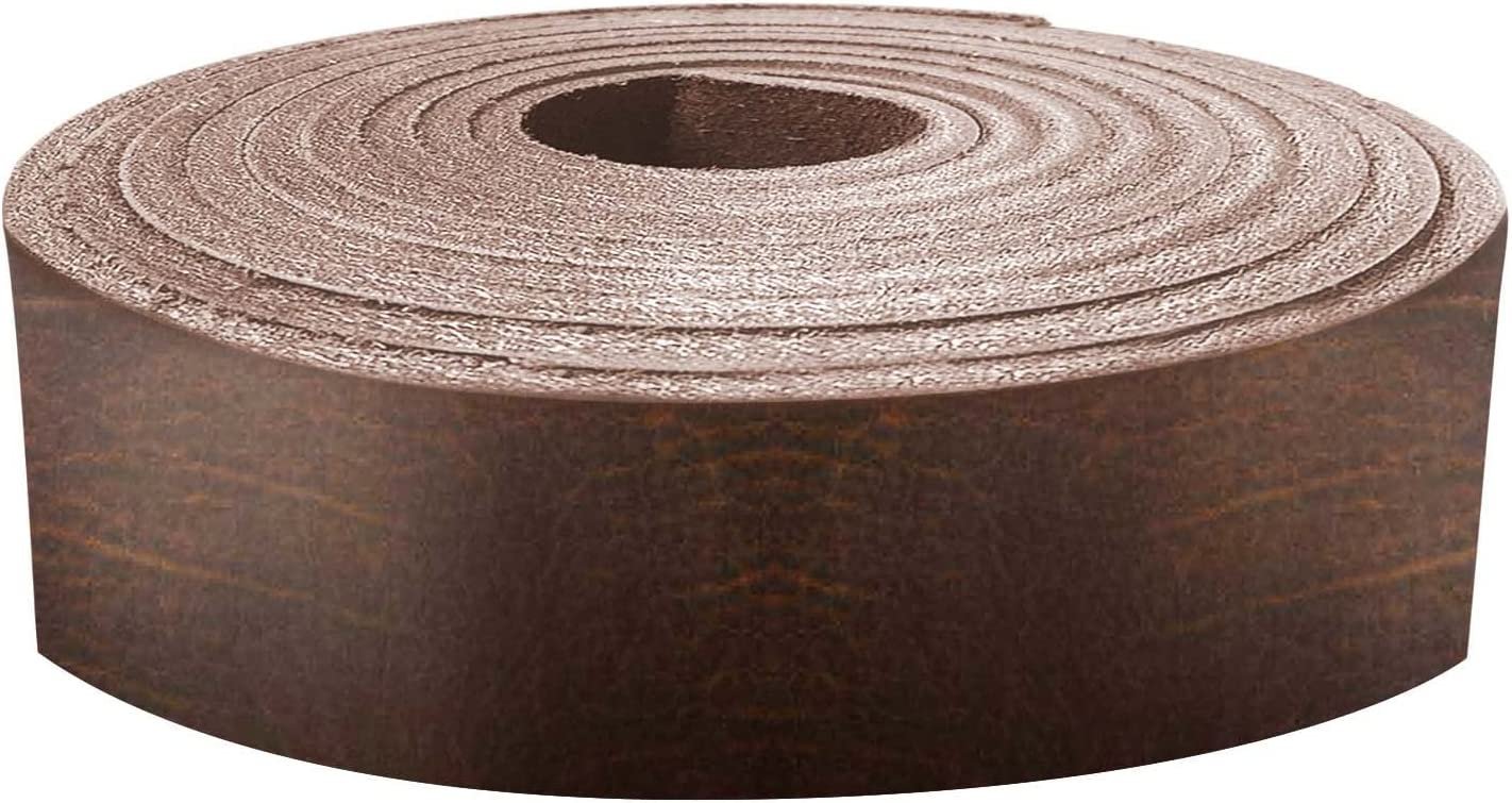 European Leather Work 8-9 oz. (3.2-3.6mm) 40" Vegetable Tanned Leather Belt Blanks Full Grain Cowhide Leather Belt Straps/Strips for Tooling, Carving, Engraving, Molding, DIY