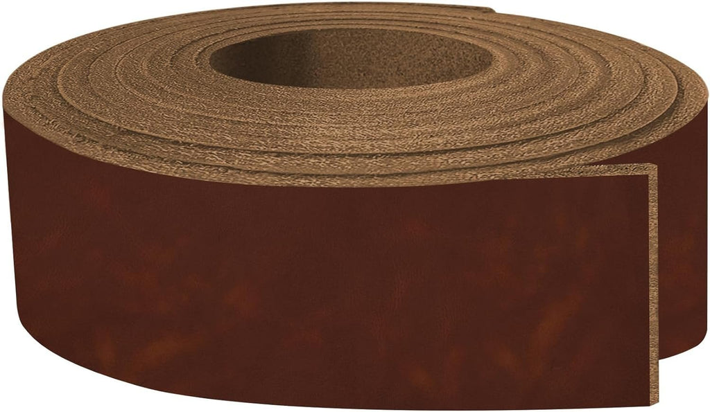 ELW 5-6 oz (2-2.4mm) Nappa Oil Tanned & Waxy Finish Leather 84" (213cm) Length, Belt Grade Straps Full Grain Craftsman A/B Grade Natural Cowhide, DIY, Crafting, Strips